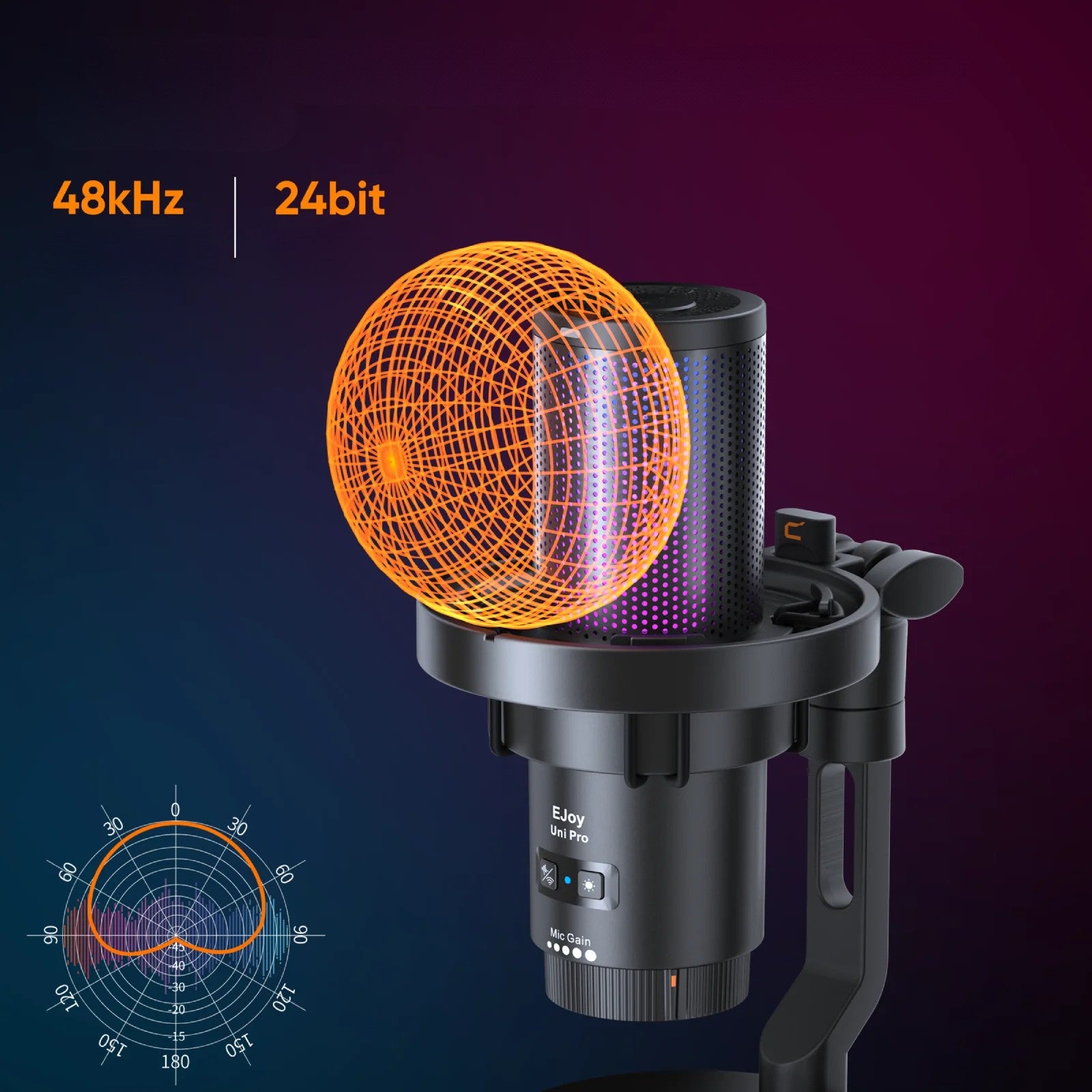 Comica Microphone Filaire USB | PC, RGB, Gaming