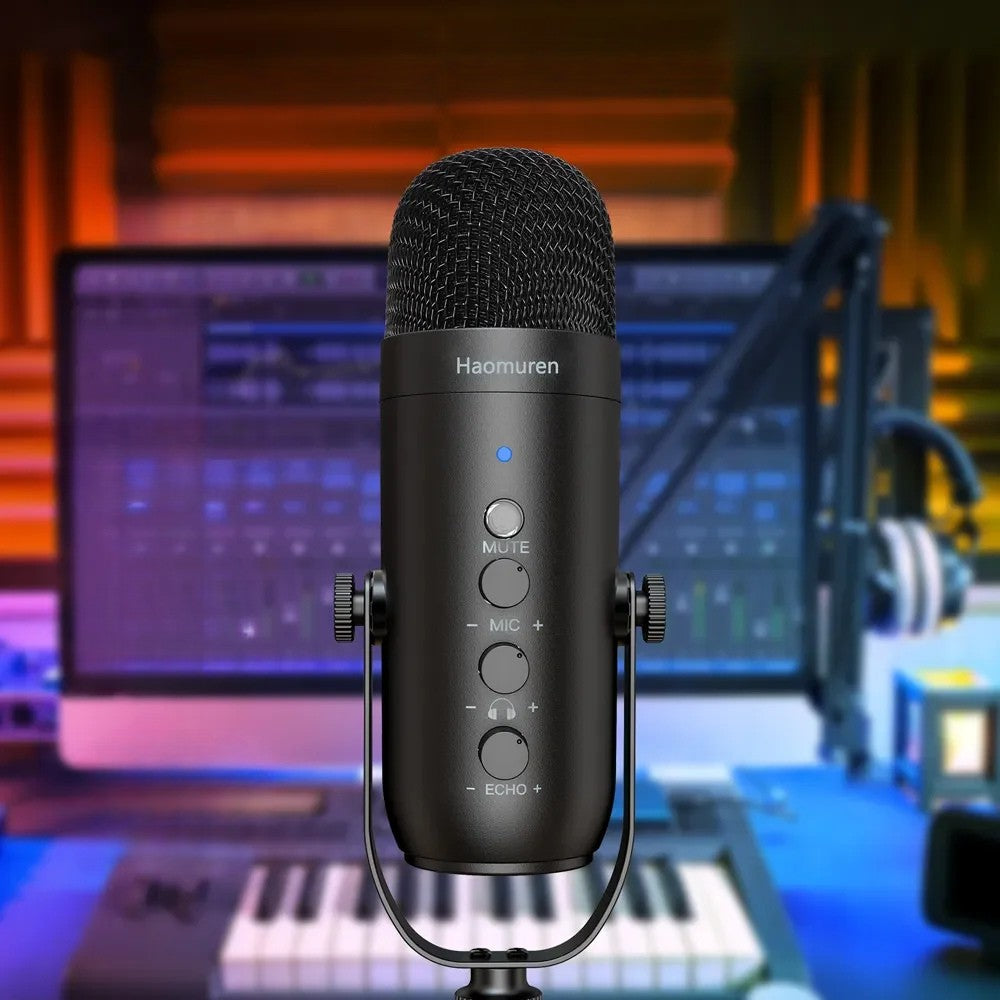 Haomuren Micro USB Avec Bras Articulé | Kit Studio Podcast, Streaming, PC