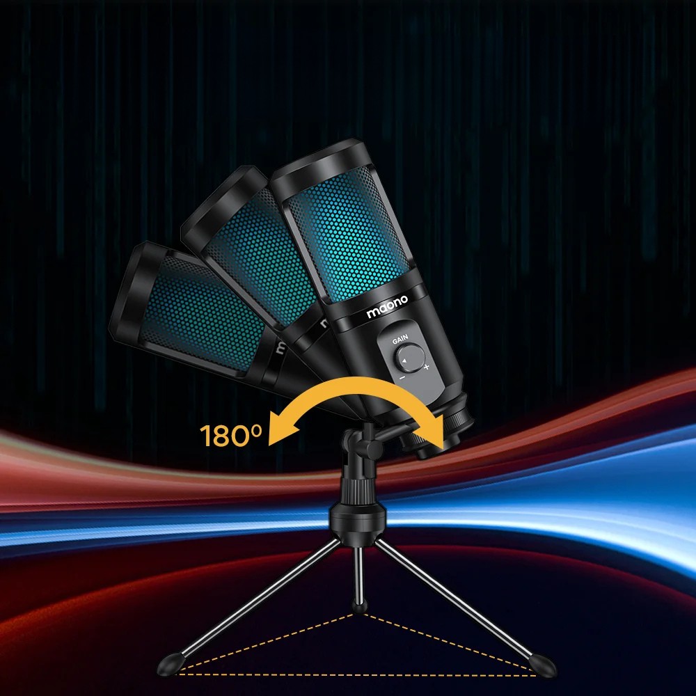 MAONO Micro Gaming Filaire | Enregistrement, Podcast, RGB, PM461TR