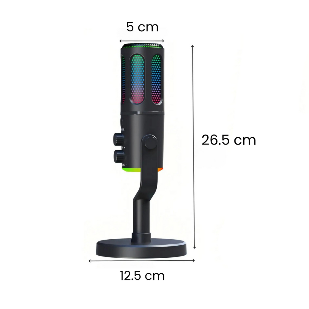Micro Gaming Sur Pied USB RGB – Pour PC, Streaming, Podcast Et Live
