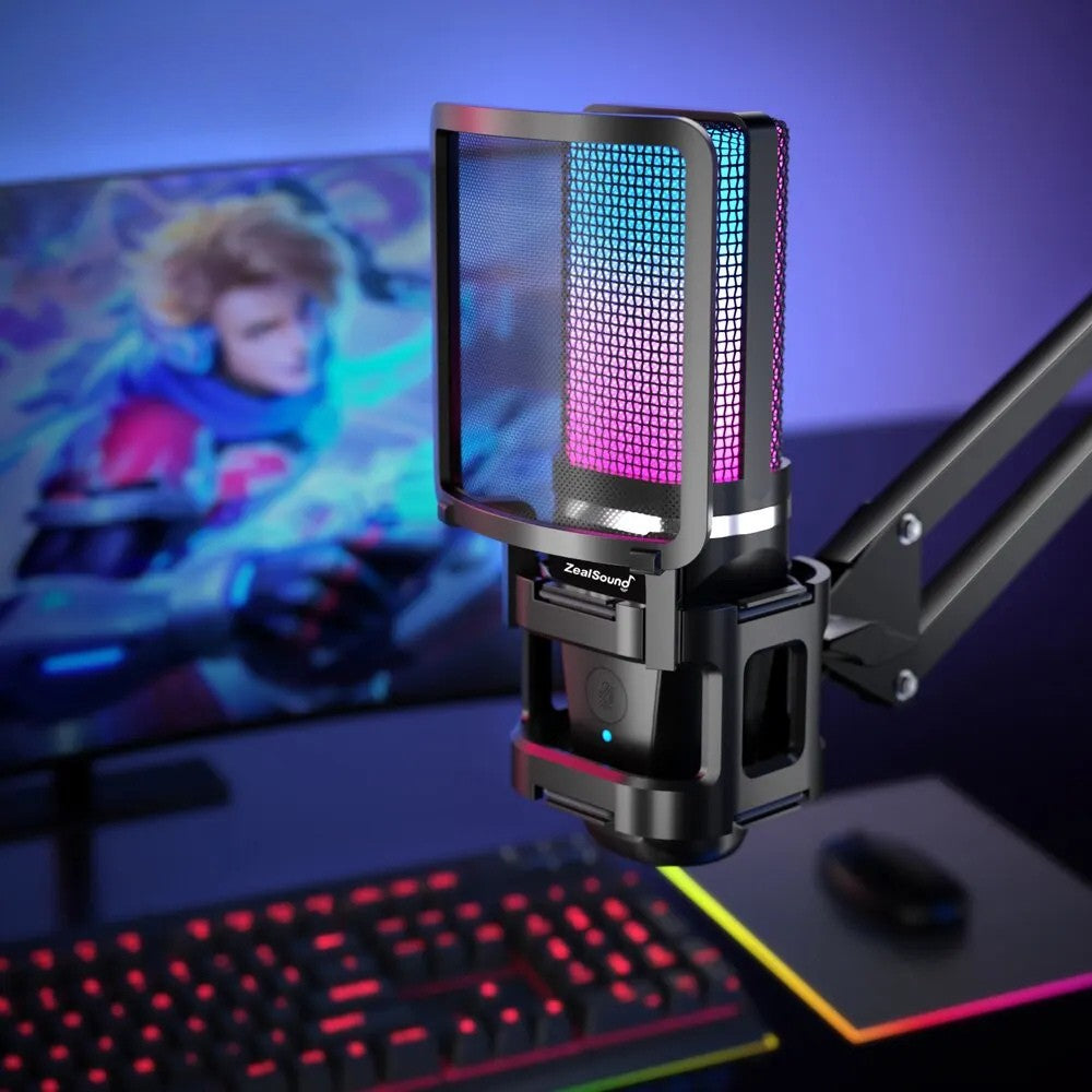 Zealsound Micro Gaming Avec Bras | RGB, Gaming Et Streaming