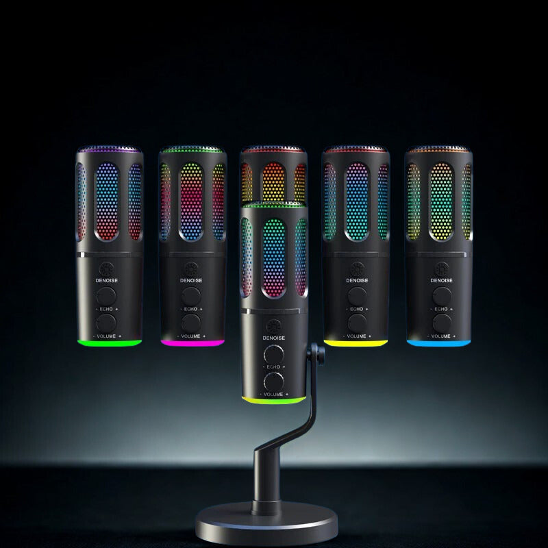 Micro Gaming Sur Pied USB RGB – Pour PC, Streaming, Podcast Et Live