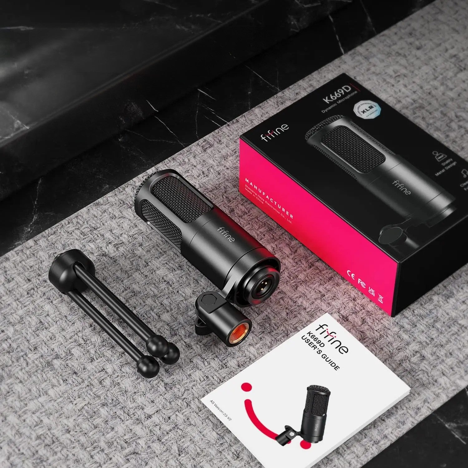 FIFINE K669D Micro Statique XLR | Studio, Voix Off, Pro