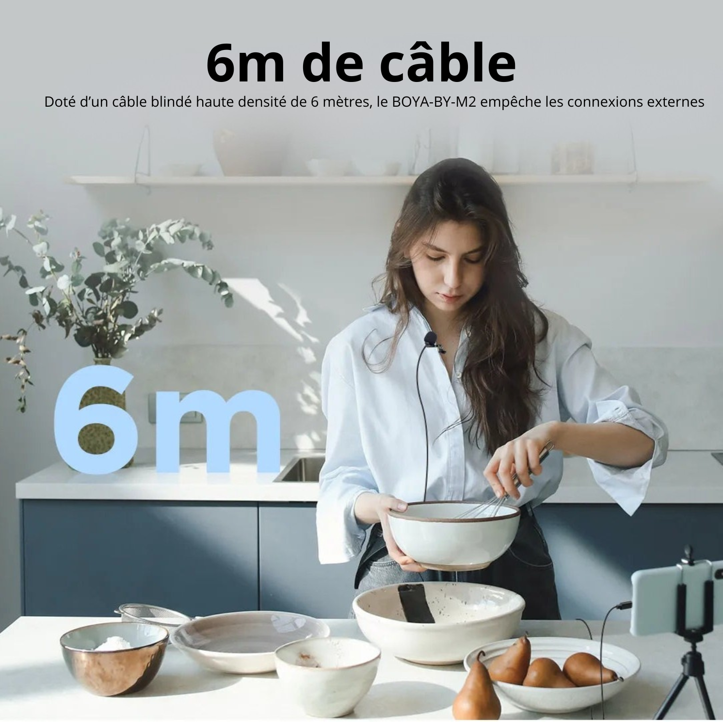 BOYA BY-M2 Micro Cravate Pour iPhone iPad | 6m Pro Pour YouTube Et Live