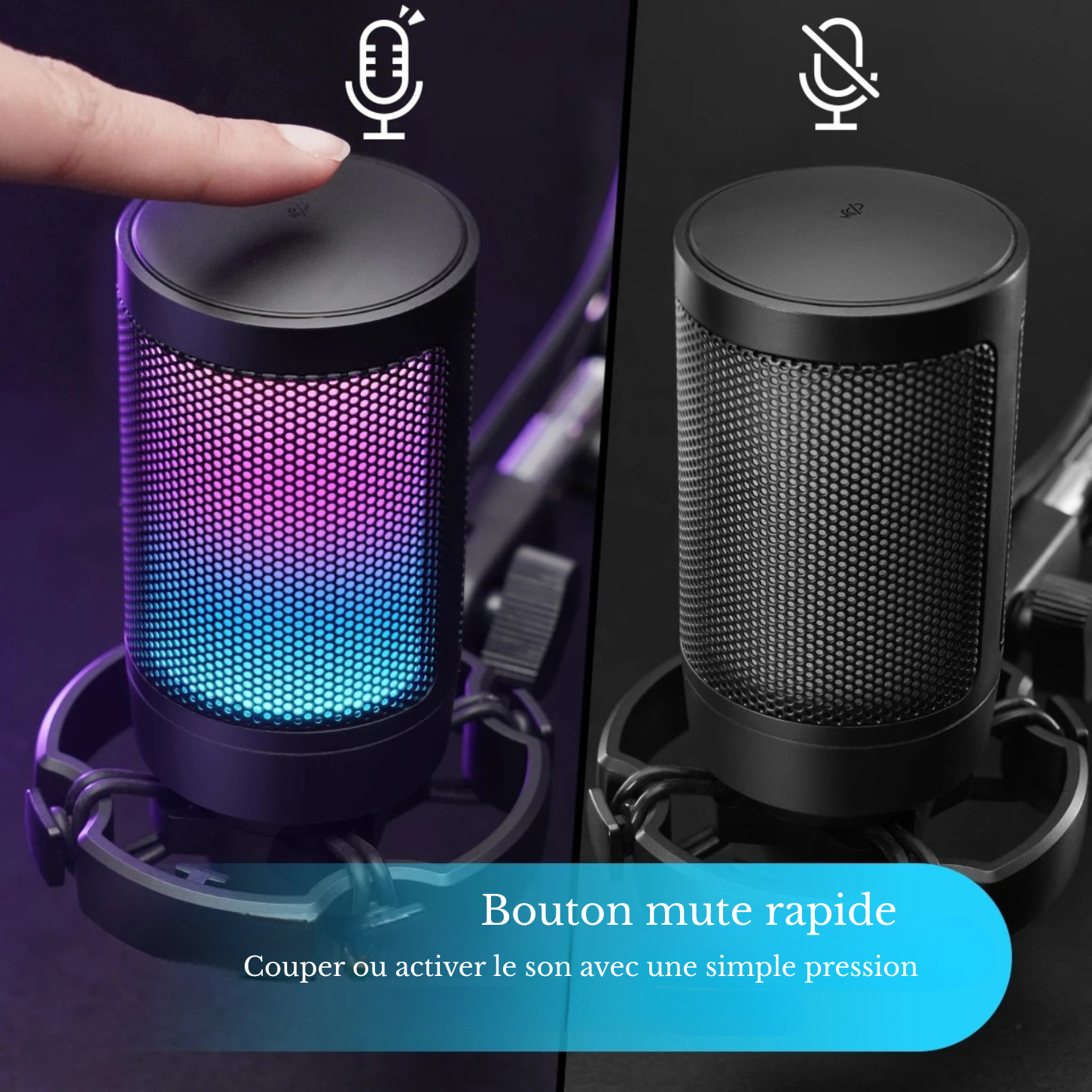 FIFINE Micro Gaming Sur Pied | USB, PC/Mac