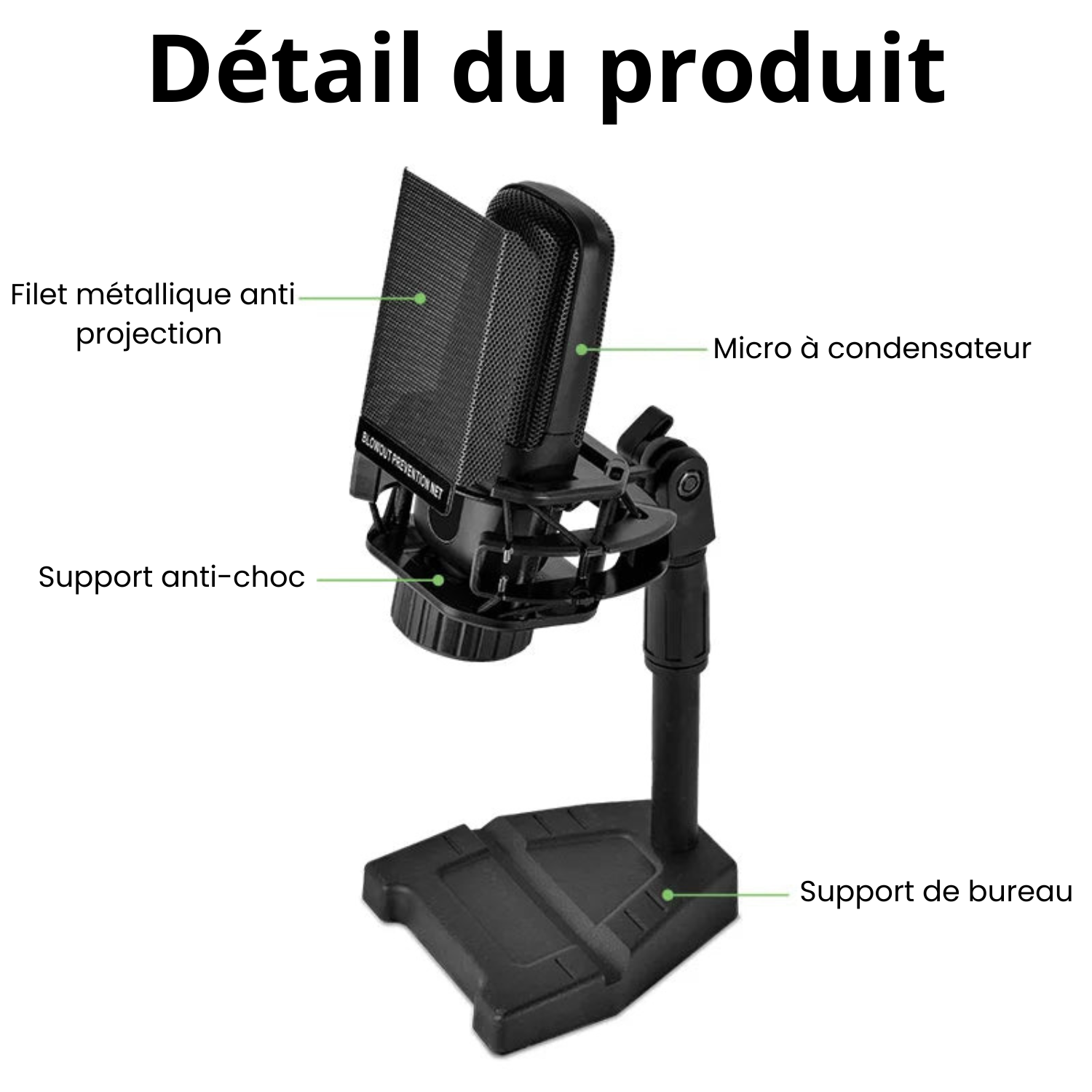 LEEDOAR ZX85 Micro Statique Pro | Chant, Studio, ASMR, Gaming