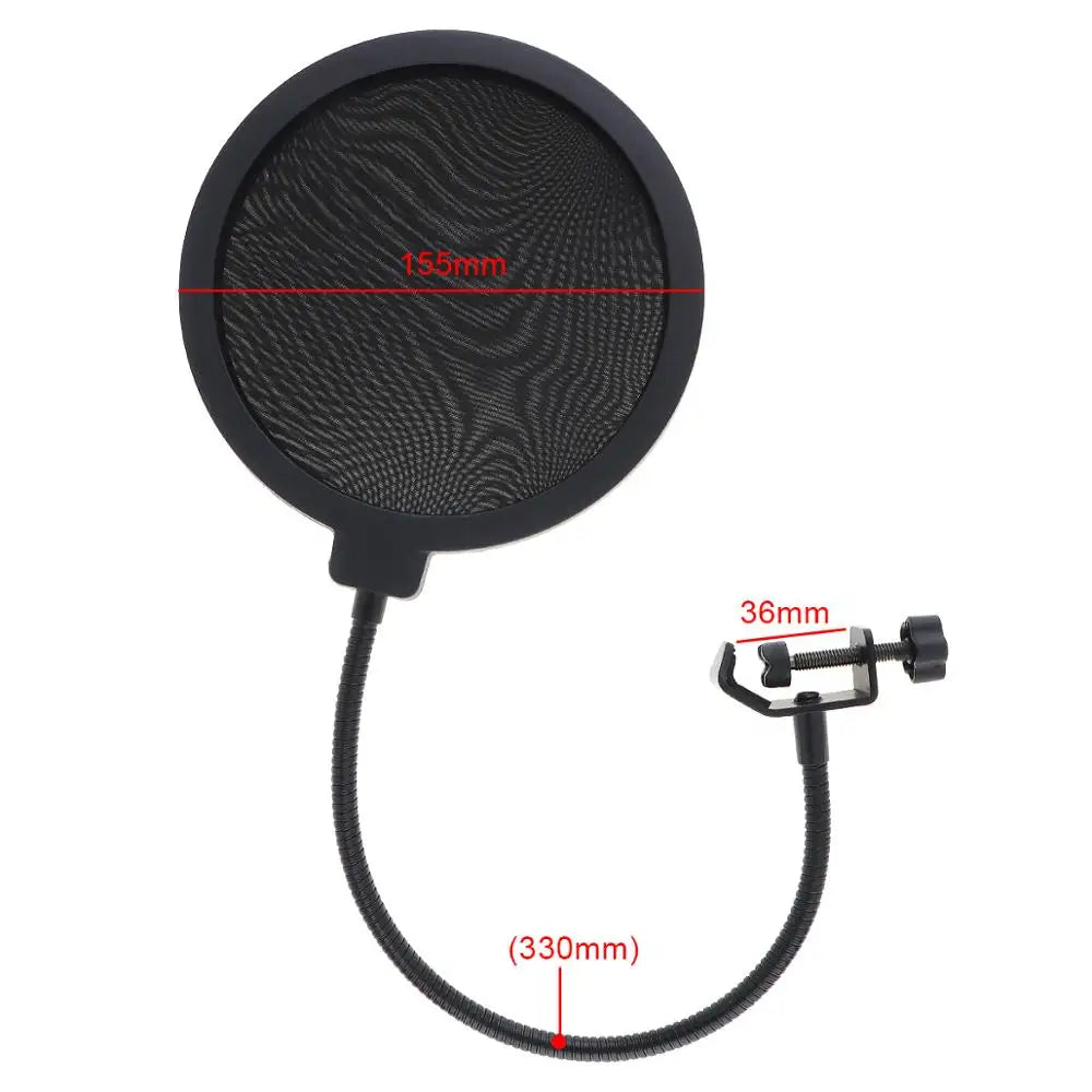 Filtre Anti-Pop Micro Studio | Double Couche Flexible Pour Enregistrement