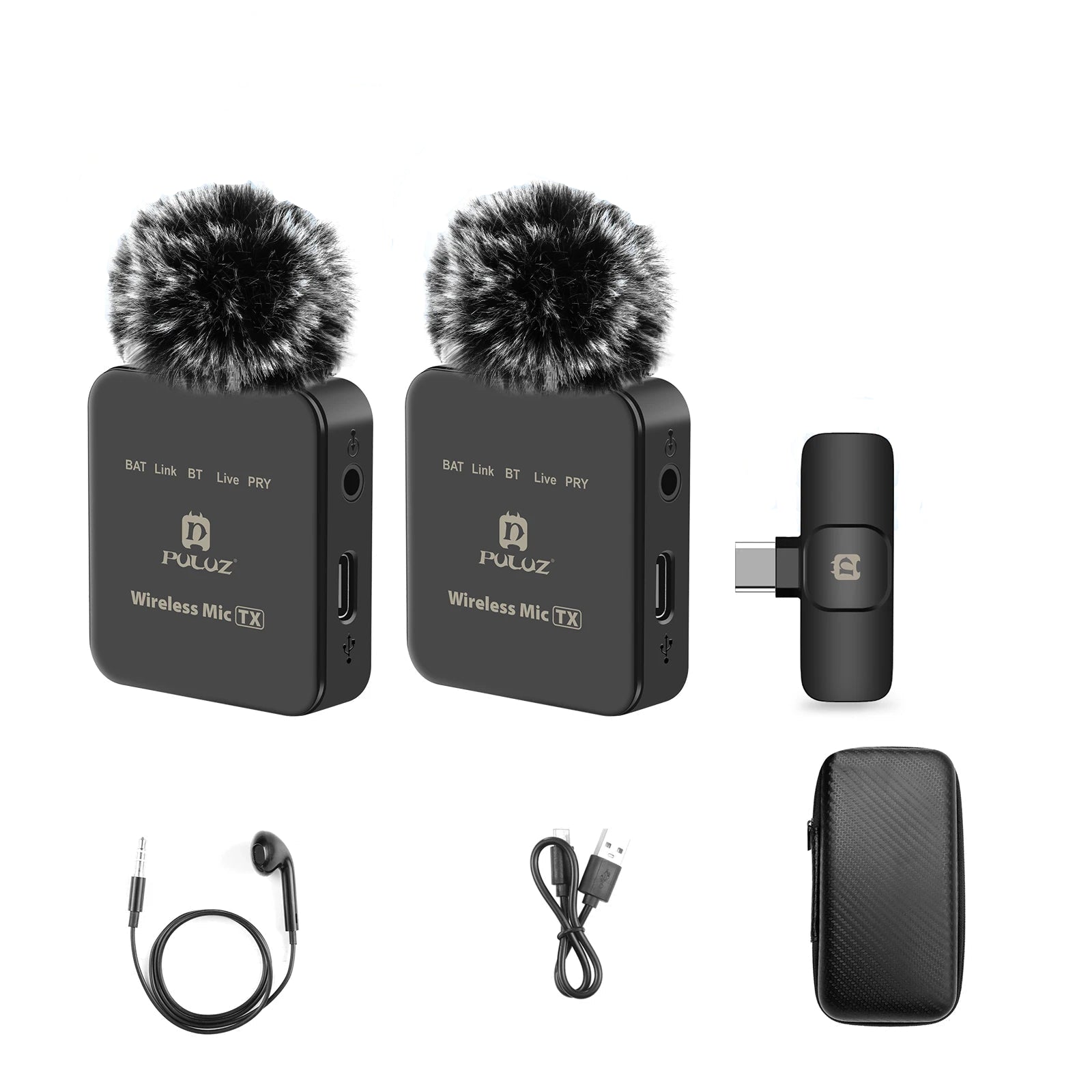 PULUZ Micro Sans Fil Carré | Pour iPhone, Android