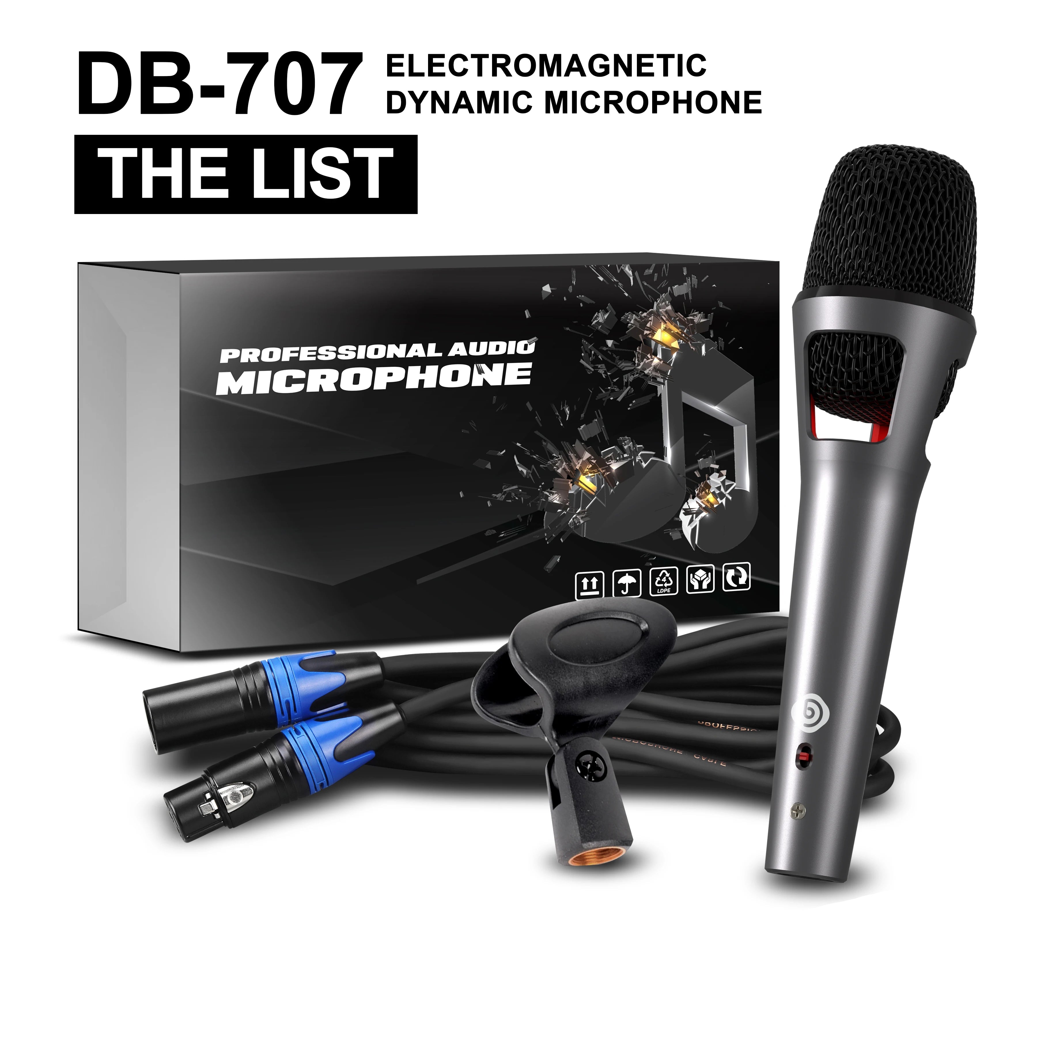 UHF DB-707 Micro Dynamique De Scène | Son HD, Live & Enregistrement