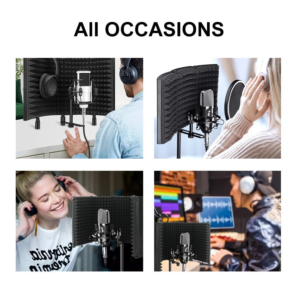 Bouclier Isolation Anti-Bruit Micro Studio | 3/5 Volets Pliable