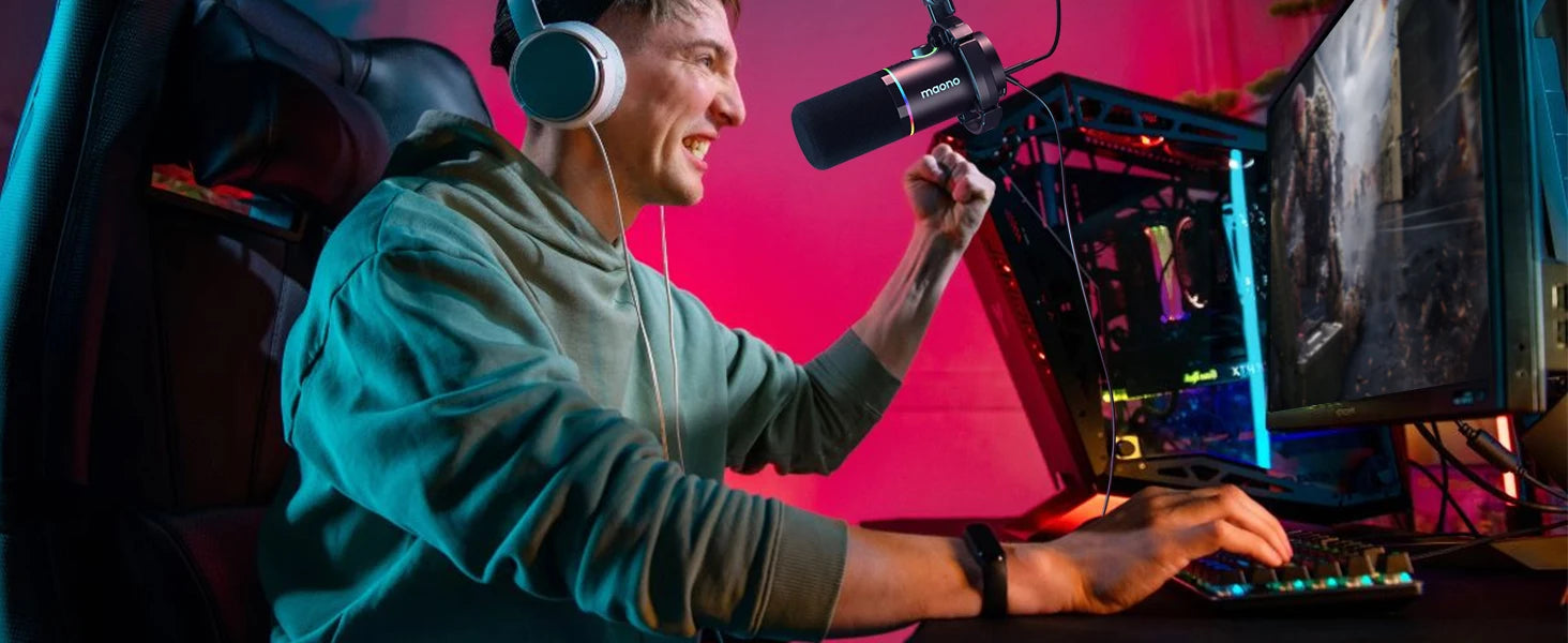 Maono PD200XS Micro Professionnel | XLR/USB, Gain, Podcast Pro