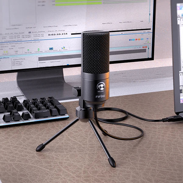 FIFINE K669 Microphone À Condensateur Avec Bouton De Gain | Enregistrement Studio Maison, Podcast, Voice-Over