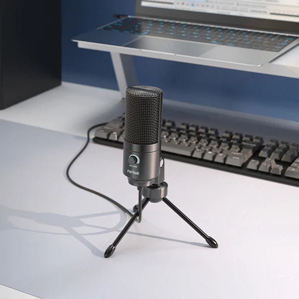 FIFINE K669 Microphone À Condensateur Avec Bouton De Gain | Enregistrement Studio Maison, Podcast, Voice-Over