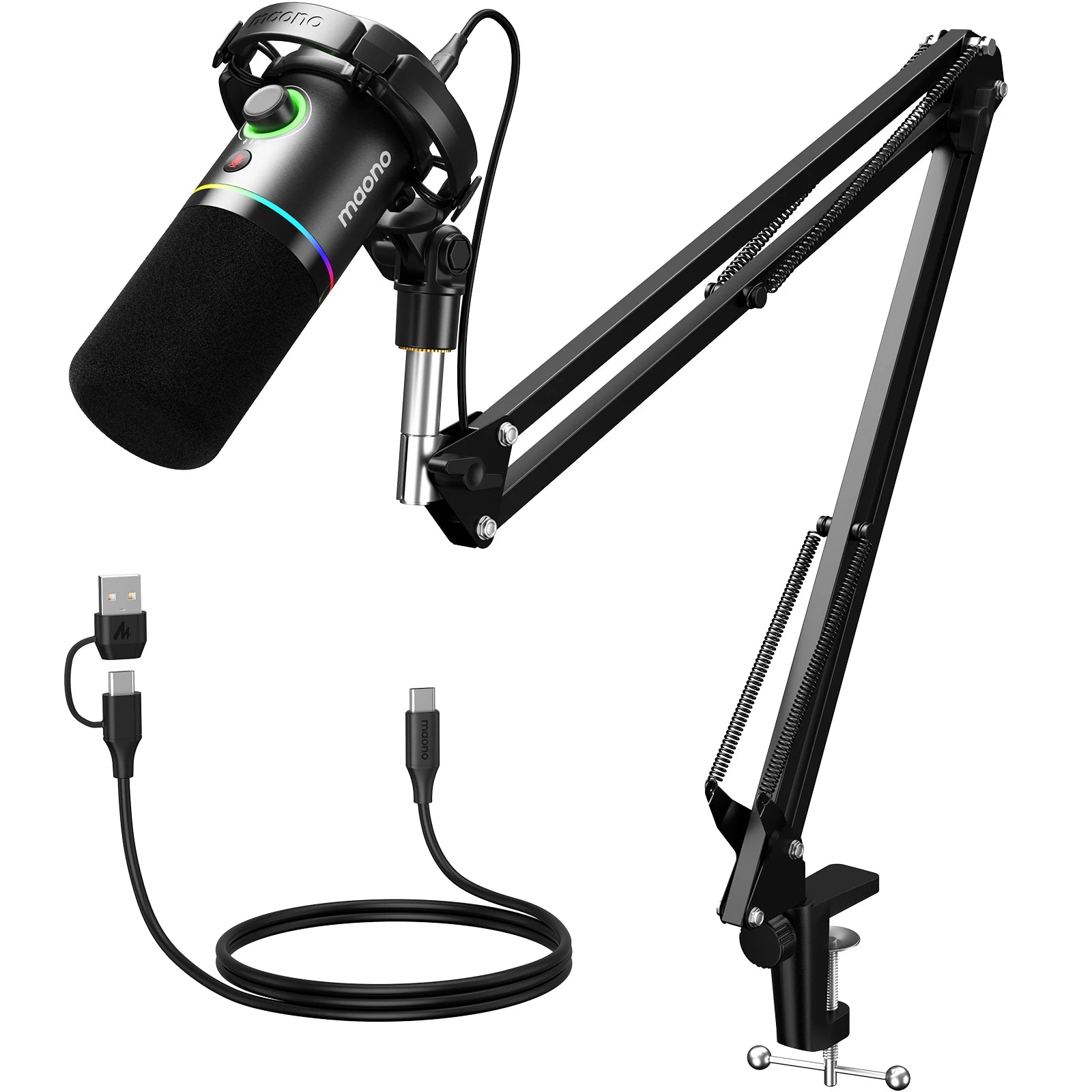 Maono PD200XS Micro Professionnel | XLR/USB, Gain, Podcast Pro
