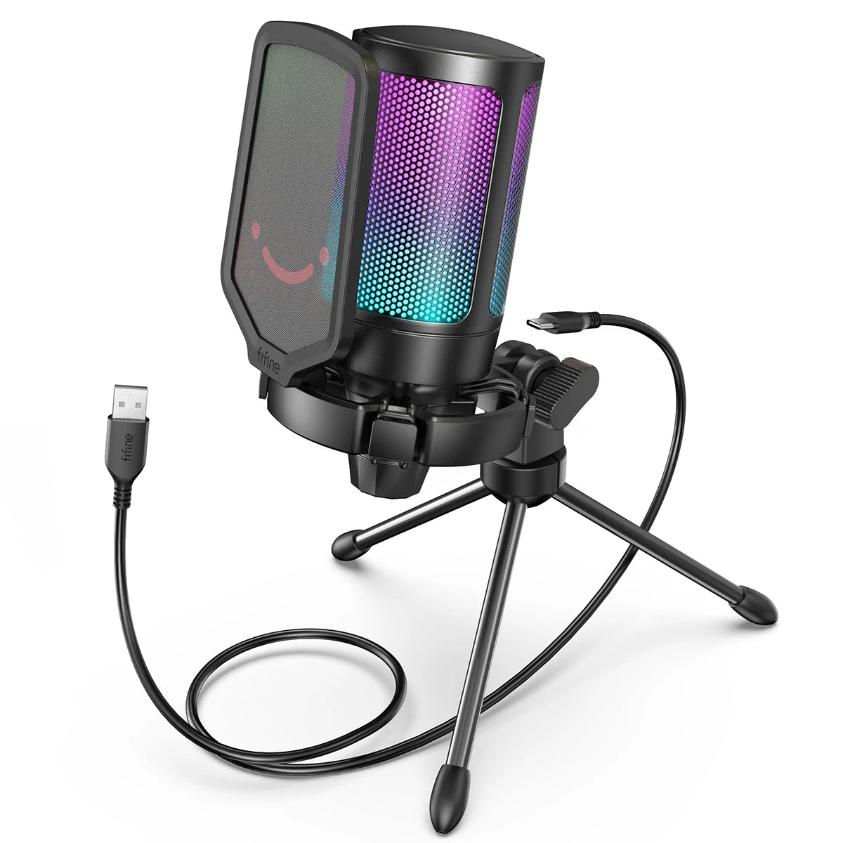 FIFINE Micro Gaming Sur Pied | USB, PC/Mac