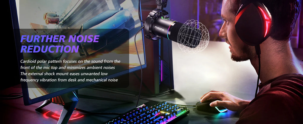 Maono PD200XS Micro Professionnel | XLR/USB, Gain, Podcast Pro