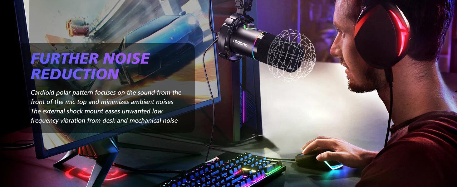 Maono PD200XS Micro Professionnel | XLR/USB, Gain, Podcast Pro