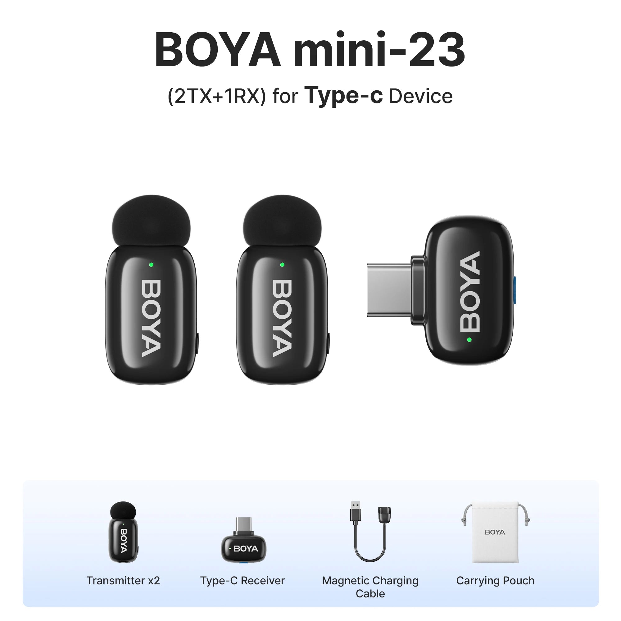 BOYA Micro Cravate Professionnel | iPhone 15/16, Réduction Bruit, sans fil