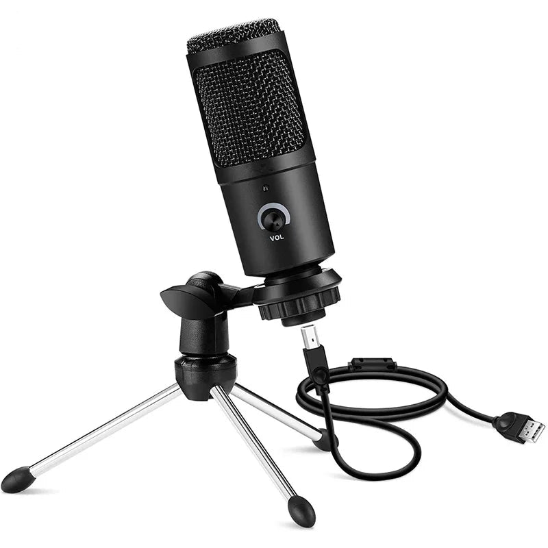 Micro condensateur USB professionnel pour chant, gaming, YouTube et enregistrement en studio sur PC