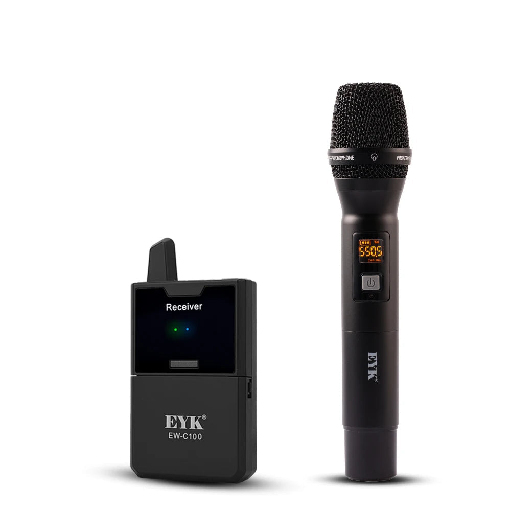 Image du micro de scène sans fil EW-C100, idéal pour réaliser des interviews vidéo professionnelles avec un smartphone ou une caméra.
