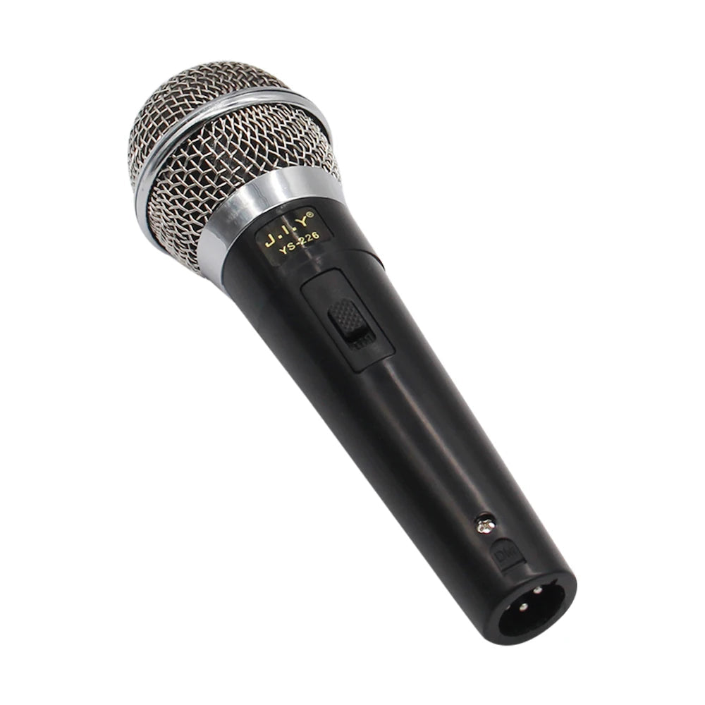 Micro karaoké filaire professionnel pour voix claire, parfait pour le chant sur scène ou en mains libres.