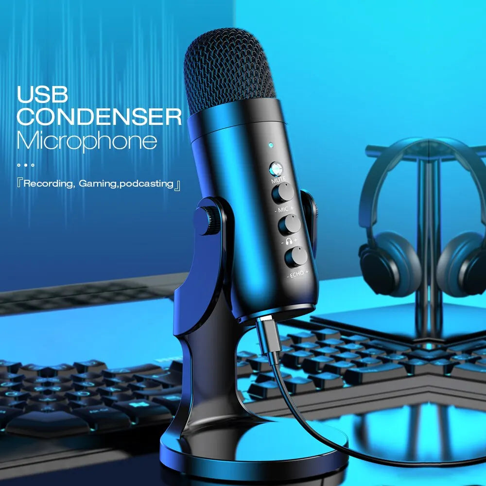 Micro USB Haomuren pour ASMR, compatible PC et Mac – idéal enregistrement voix douce et sons précis